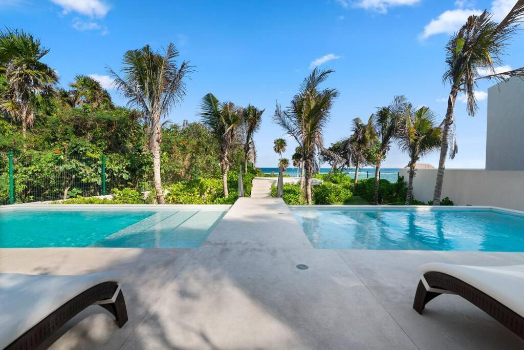 3 Bedroom Luxury Condo Next To Beach & Pools, Ac And Internet Акумаль Экстерьер фото