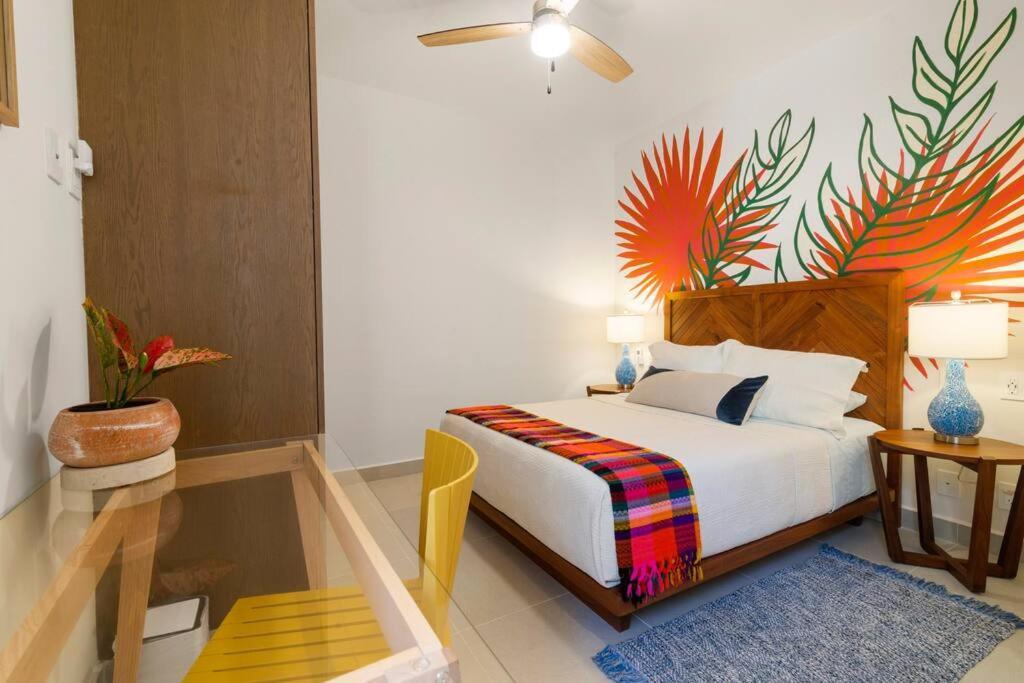 3 Bedroom Luxury Condo Next To Beach & Pools, Ac And Internet Акумаль Экстерьер фото